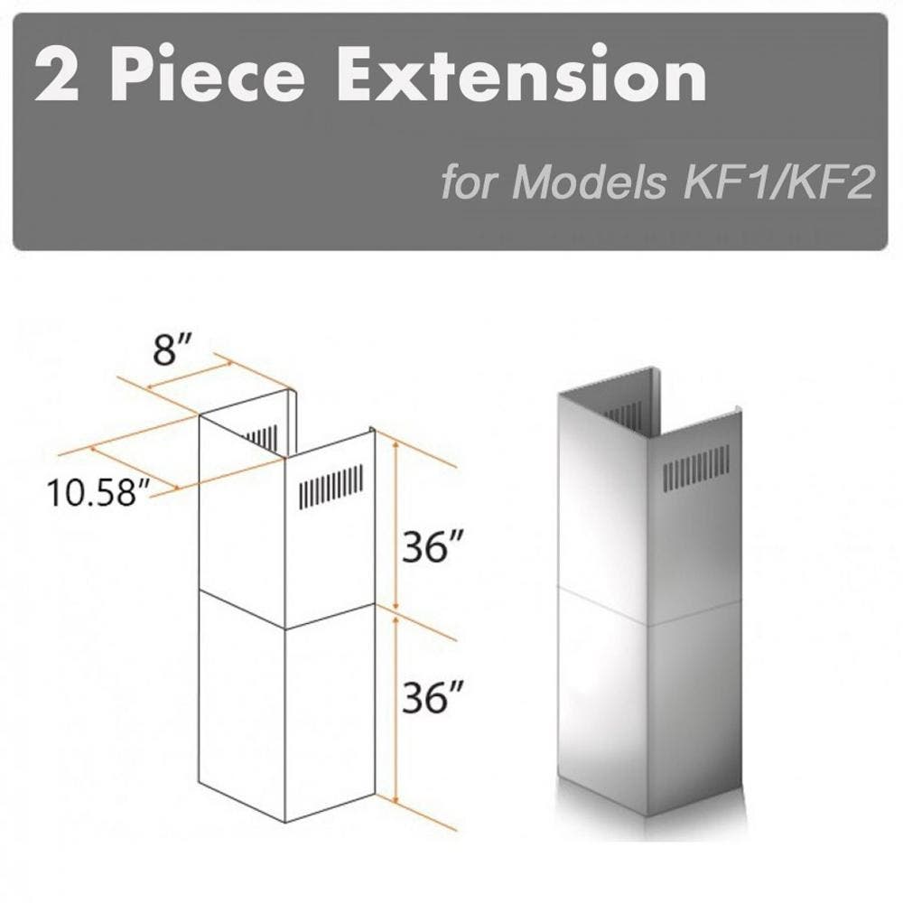 Zline 2PCEXTKF1 Brushed 430 Stainless Steel