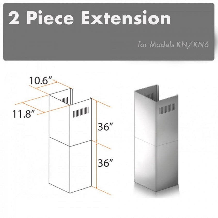 Zline 2PCEXTKN Brushed 430 Stainless Steel