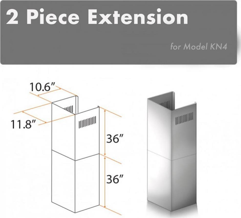 Zline 2PCEXTKN4 Brushed 430 Stainless Steel