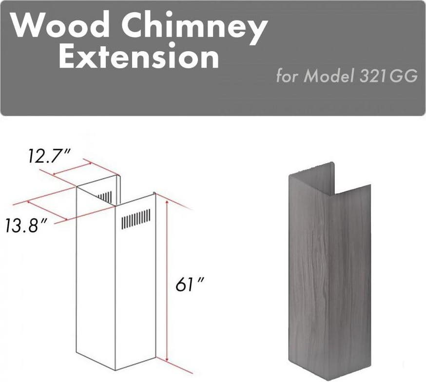 Zline 321GGE Solid Birch Wood With Distressed Finish: Distresse...