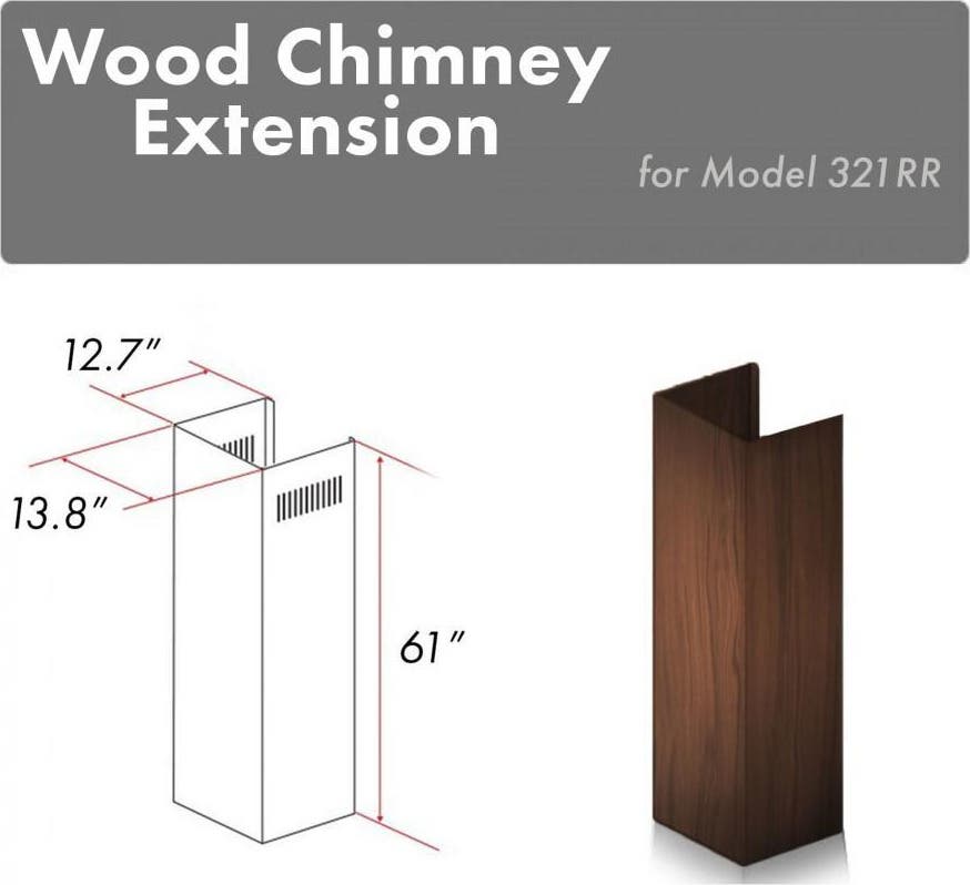 Zline 321RRE Solid Birch Wood With Distressed Finish: Walnut To...