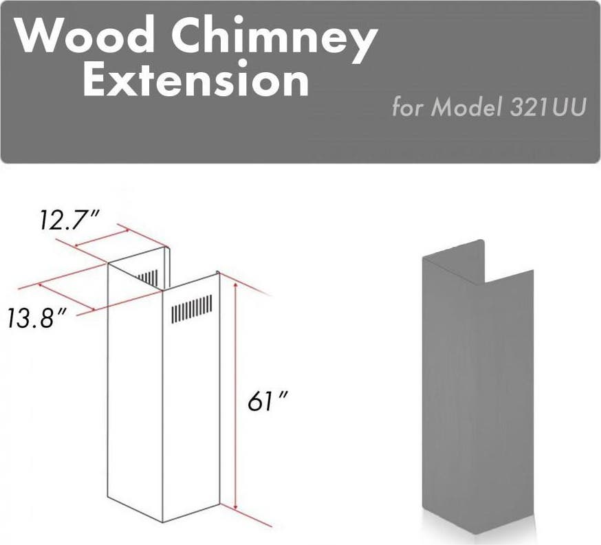 Zline 321UUE Solid Birch Wood With Distressed Finish: Grey Crow...