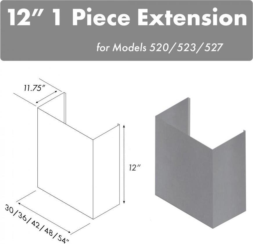Zline 520523527421FTEXT Brushed 430 Stainless Steel