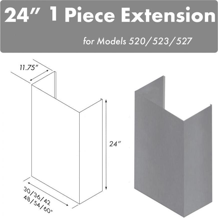 Zline 520523527602FTEXT Brushed 430 Stainless Steel