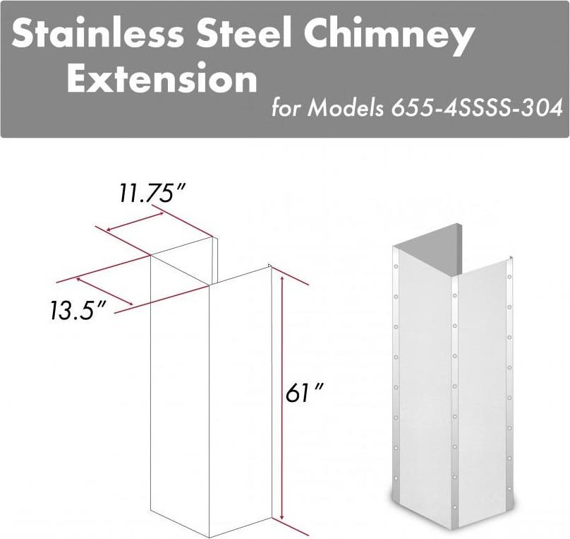 Zline 6554SSSS30304E Durasnow Stainless Steel