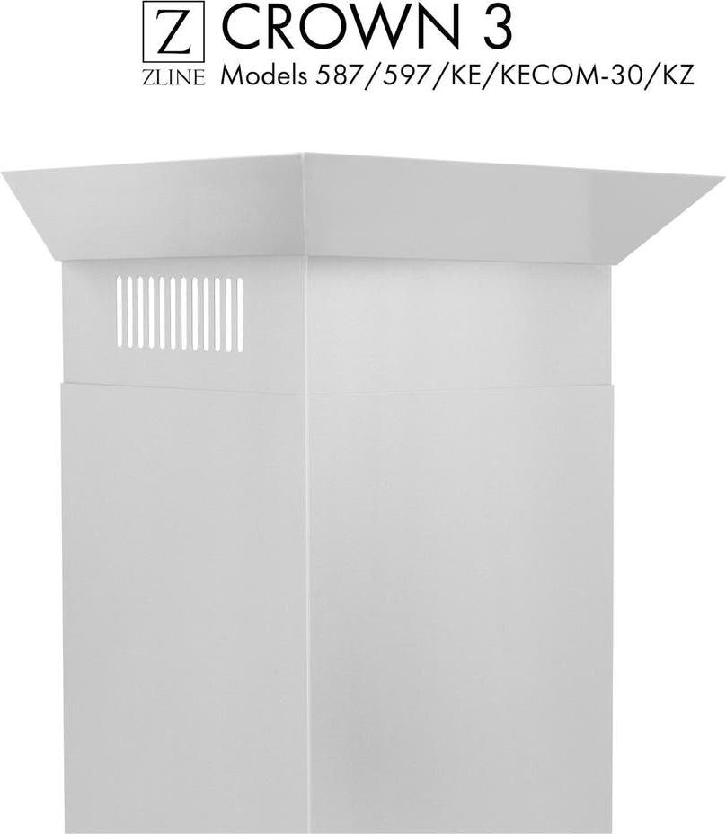 Zline CM3587597KEKECOM30KZ Brushed 430 Stainless Steel