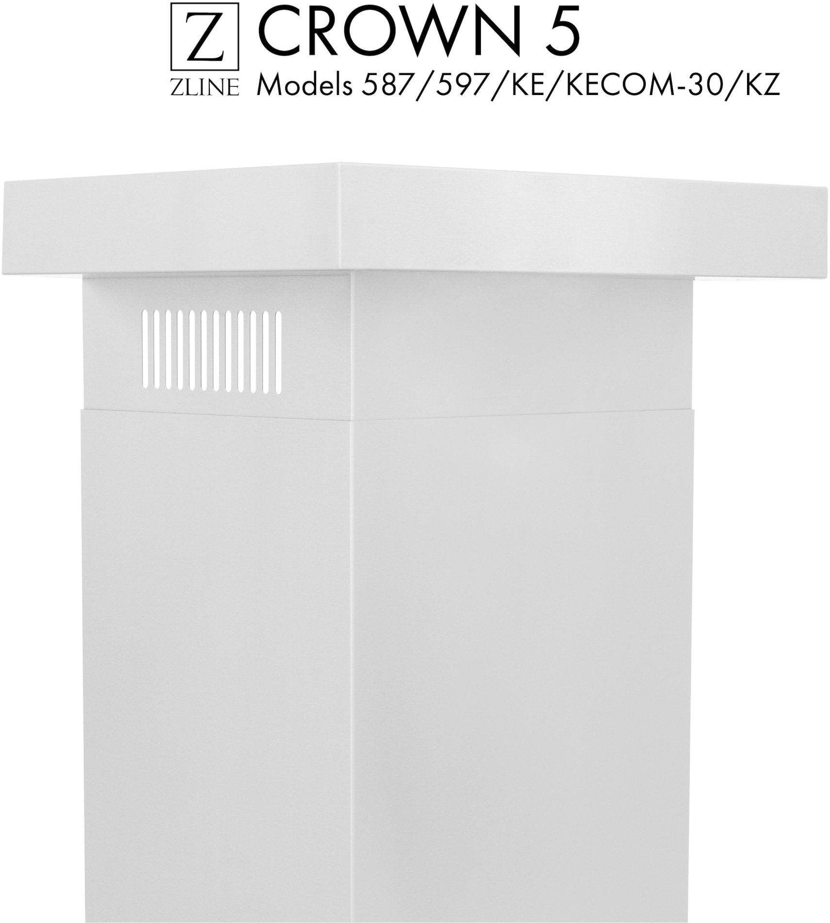 Zline CM5587597KEKECOM30KZ Brushed 430 Stainless Steel