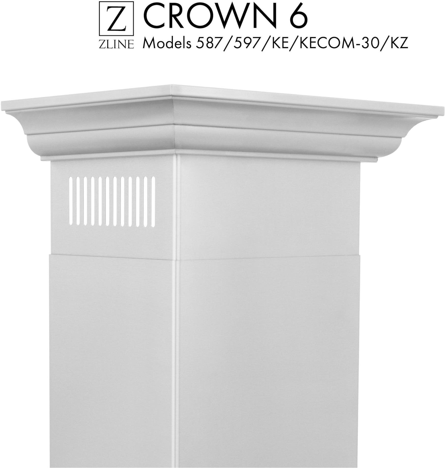 Zline CM6587597KEKECOM30KZ Brushed 430 Stainless Steel