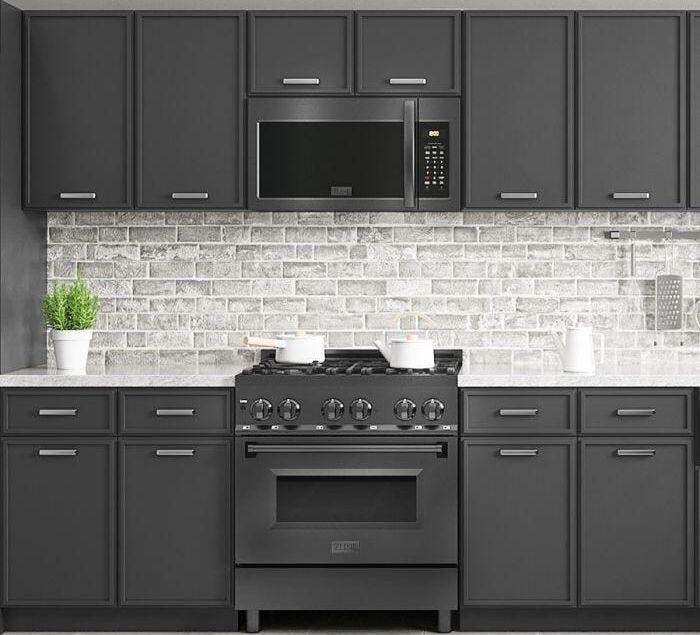Zline MWOOTR30BS Black Stainless Steel