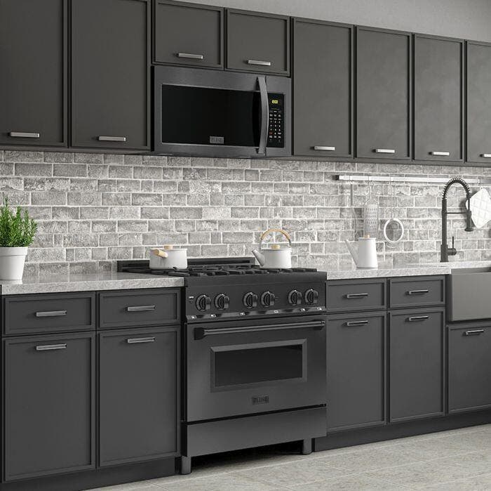 Zline MWOOTR30BS Black Stainless Steel