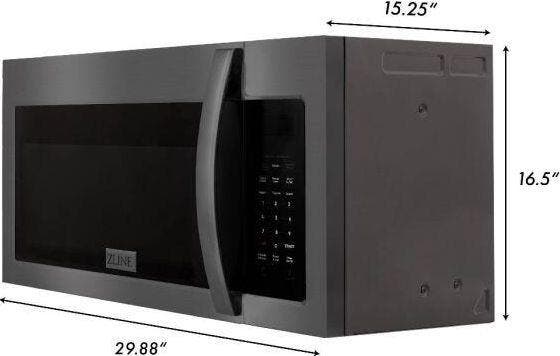 Zline MWOOTR30BS Black Stainless Steel