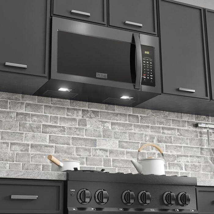 Zline MWOOTR30BS Black Stainless Steel
