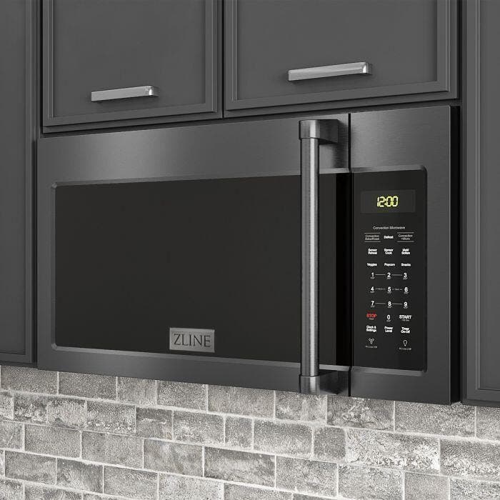 Zline MWOOTRH30BS Black Stainless Steel, Modern Handle