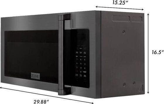 Zline MWOOTRH30BS Black Stainless Steel, Modern Handle