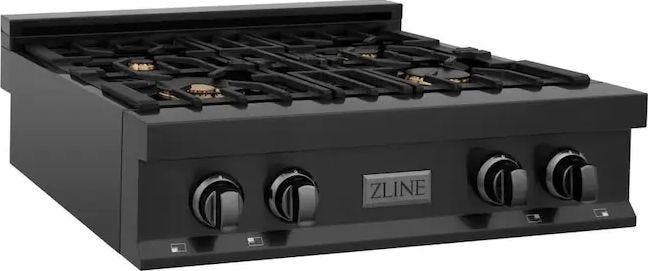 Zline RTBBR30 Black Stainless Steel, Brass Burners