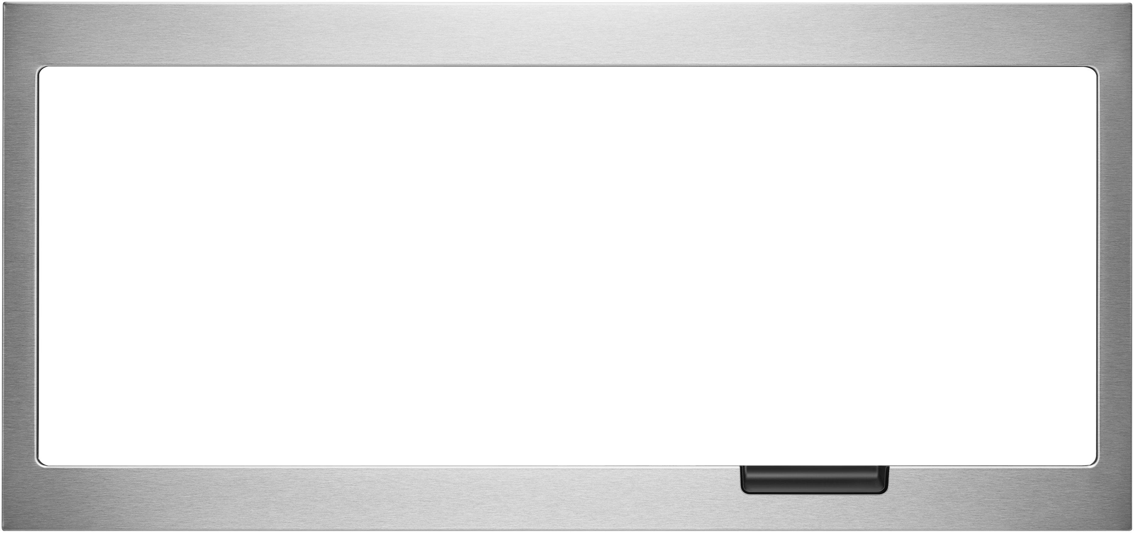 Built-In Low Profile Microwave Slim Trim Kit with Pocket Handle, Stainless Steel, fits cut-out height 12"