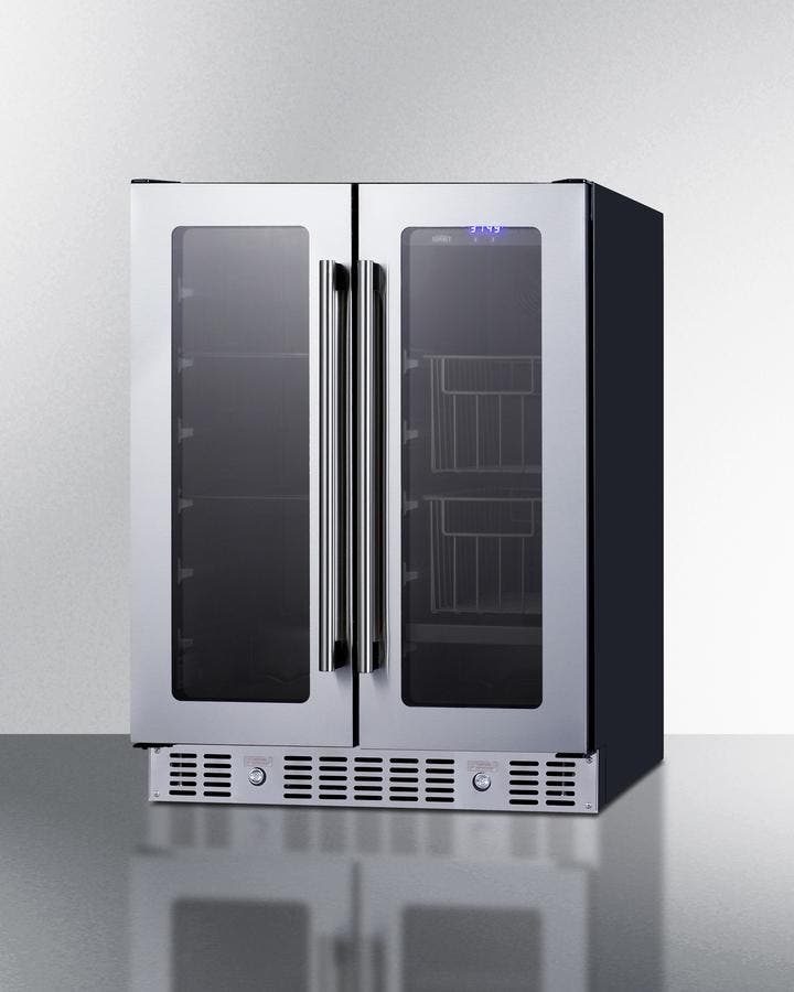Summit ALFD24WBVPANTRY Black, Glass