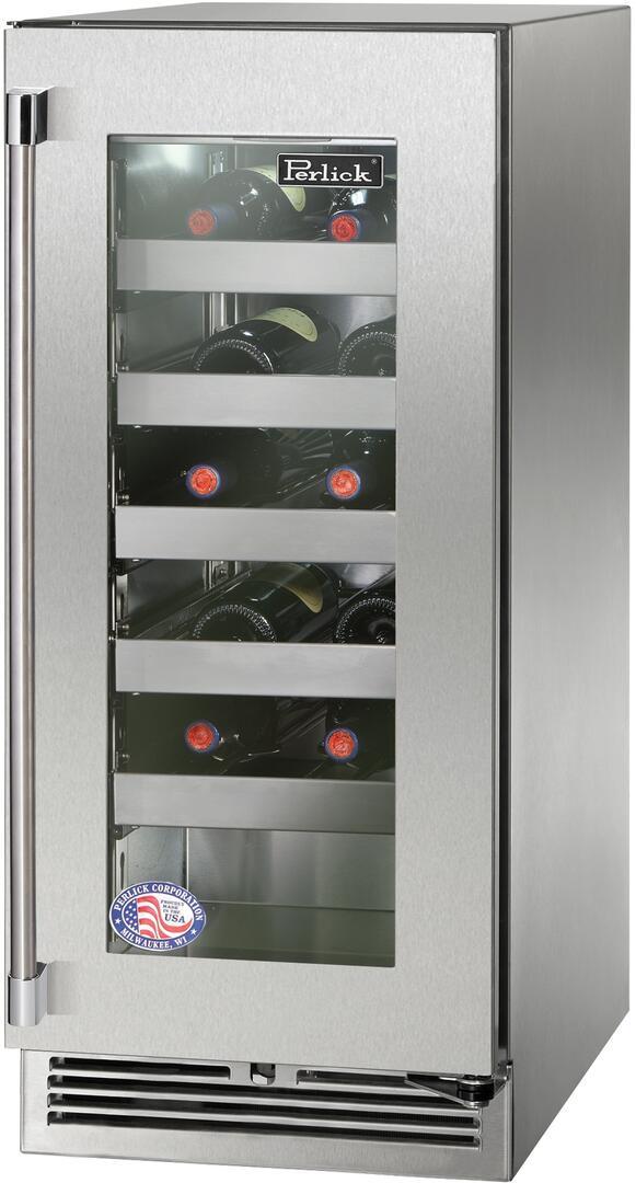Perlick HP15WO43R 15 Inch, 2.8 Cu. Ft. Built-In Single Zone Wine