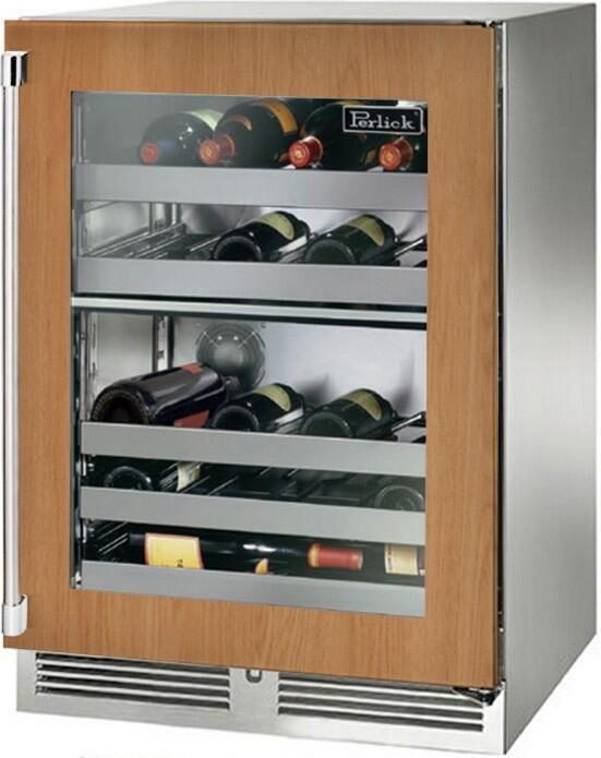 Perlick HP24DS44R 24 Inch, 5.2 Cu. Ft. Built-In Wine Cooler Panel