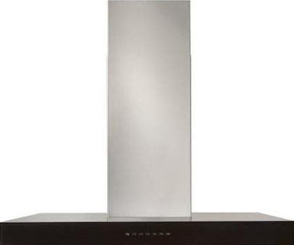 Stainless Steel/Black Glass, 36 Inch