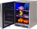 24 Inch, 5.3 Cu. Ft. Built-In Counter Depth Compact Refrigerator with Blue Interior Lighting