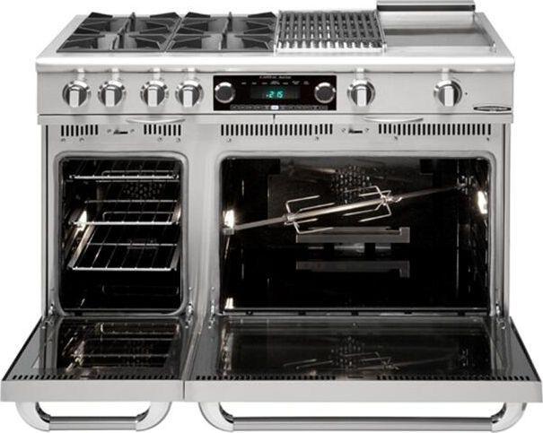 Capital Indoor COB484BBL 48 Inch Freestanding Pro-Style Dual Fuel Range wit...