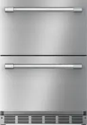 24 Inch Built-In Undercounter Double Drawer Refrigerator with 4.4 cu. ft. Total Capacity, Customizable Cooling Modes, and LED Lighting