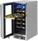 15 Inch, 2.7 Cu. Ft. Undercounter Single Zone Wine Cooler with Digital Controls