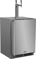 24 Inch Built-In Outdoor Beverage Dispenser with Blue Interior Lighting