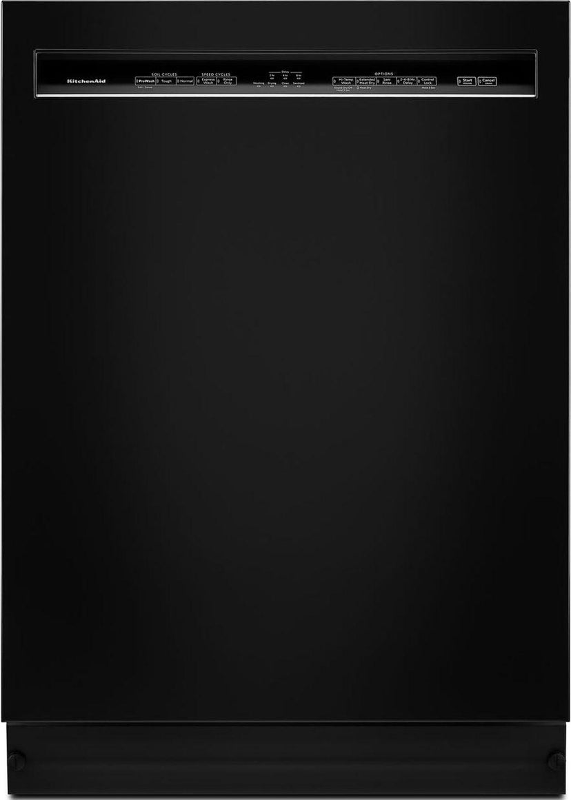 KitchenAid KDFE104HBL 24 Inch BuiltIn Dishwasher with 46 DBA and 5 Wash Cycles Black Plesser