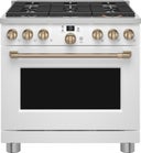 36 Inch Smart Dual Fuel Professional Range with 6 Sealed Burners, 5.75 Cu. Ft. Capacity, True Convection with Reverse Air, Self Clean with Steam Option, Self Clean Bake Racks, Wi-Fi, Temperature Probe and ADA Compliant