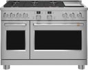 48 Inch Smart Professional Dual Fuel Range with 6 Sealed Burners, Double Oven, 8.25 Cu. Ft. Total Capacity, True Convection with Reverse Air, Self Clean+Steam Option, Wi-Fi, Tri-Ring Burner and ADA Compliant