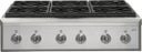 Professional Gas Rangetop with 6 Dual-Flame Stacked Burners