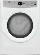 27 Inch Electric Dryer with 8.0 Cu. Ft. Capacity, Moisture Sensor, Reversible Door, Control Lock, 7 Dry Cycles, Fast Dry, Timed Dry Time, Delay Start Time, Dry Boost, Extended Tumble, Wrinkle Release, UL Listed, and ENERGY STAR® Certified