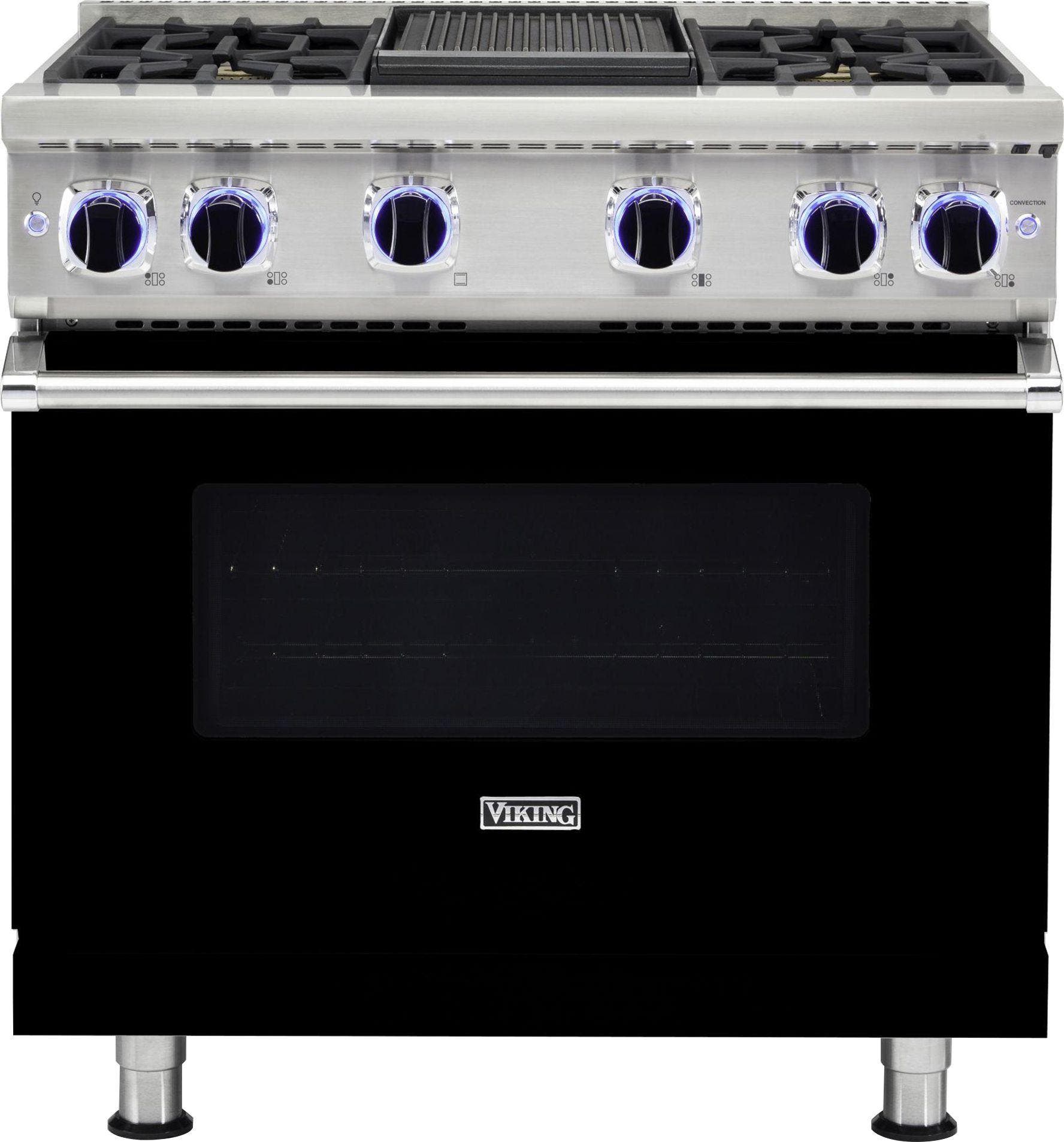 Viking VGR73624GBK Black with Natural Gas