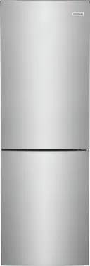 24 Inch Freestanding Bottom Freezer Refrigerator with 11.5 Cu. Ft. Capacity, 2 Adjustable Glass Shelves, 3 Door Bins, 3 Freezer Baskets, Interior LED Lighting, Reversible Swing Door, and Energy Star Certified