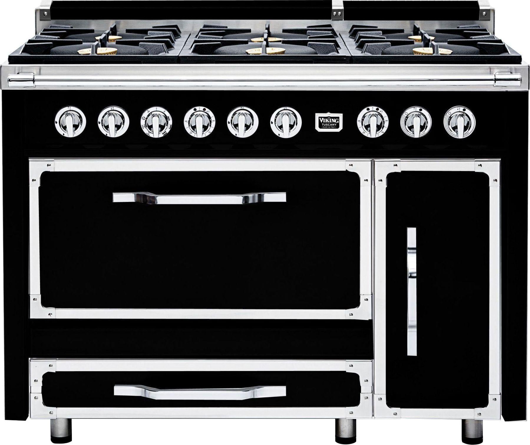 Viking TVDR4816BBK 48 Inch Freestanding Gas Range with 6 Sealed Burne...