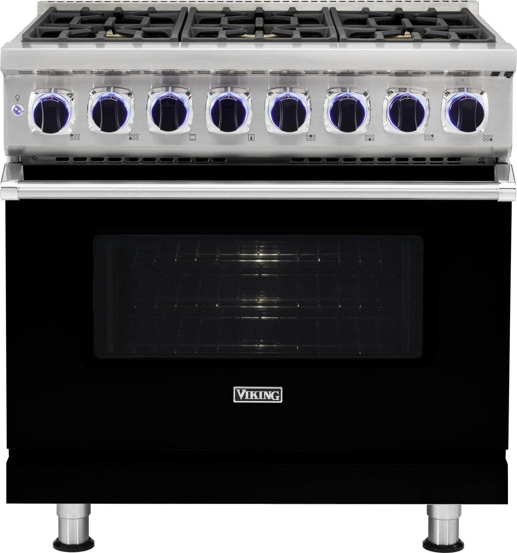 Viking VDR73626BBKLP Black, Liquid Propane