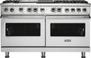 60 Inch Freestanding Dual Fuel Range with 6 Sealed Burners