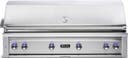 54 Inch Built-In Grill with ProSear Burner, Rotisserie, Smoker Box, Blue LED Knobs, Halogen Grill Lights, Ceramic Briquettes, Temperature Gauge and 1,200 sq. in. Cooking Area