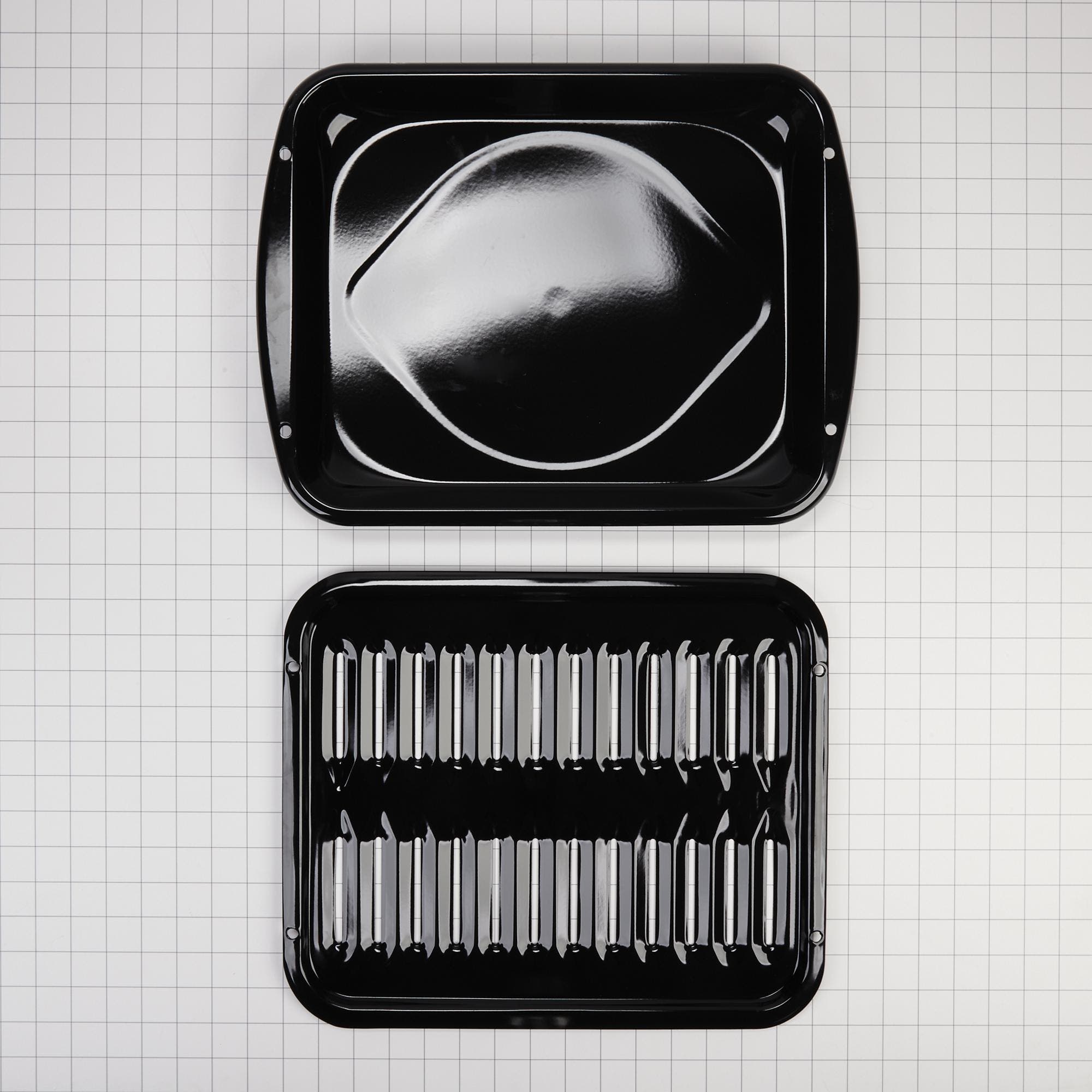 Whirlpool 4396923 All Porcelain Broiler Pan with Grid