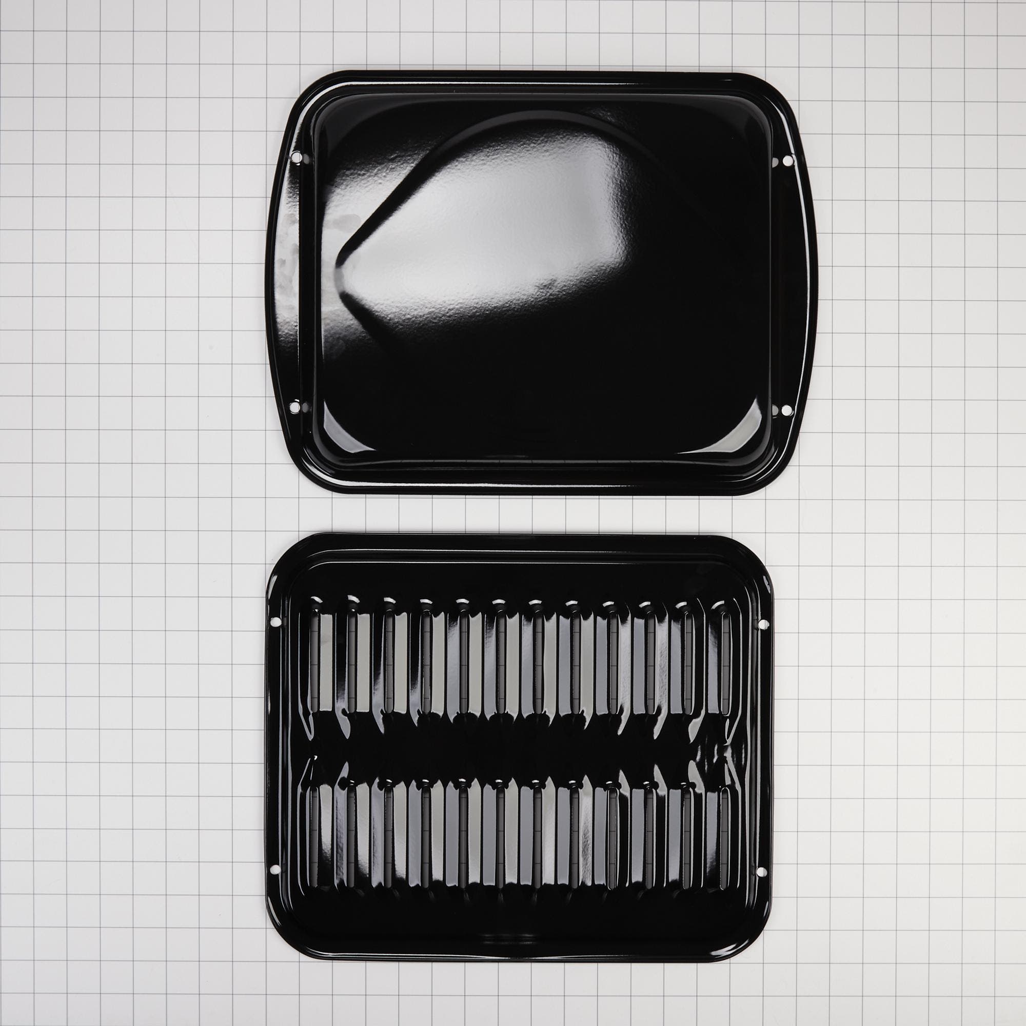 Whirlpool 4396923 All Porcelain Broiler Pan with Grid