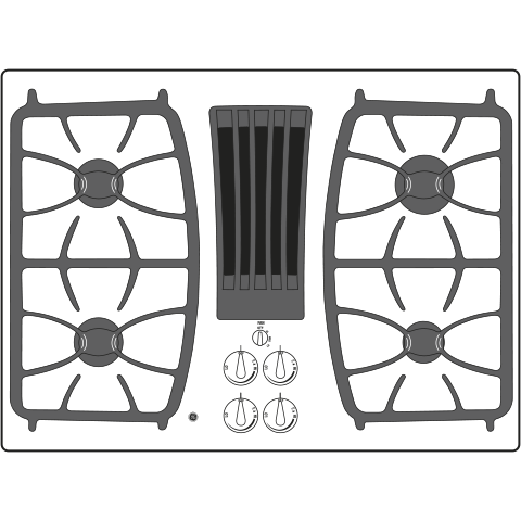 GE PGP9830TJWW White