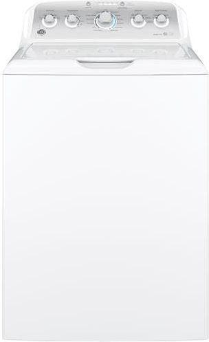GE GTW490ACJWS White with Silver Backsplash