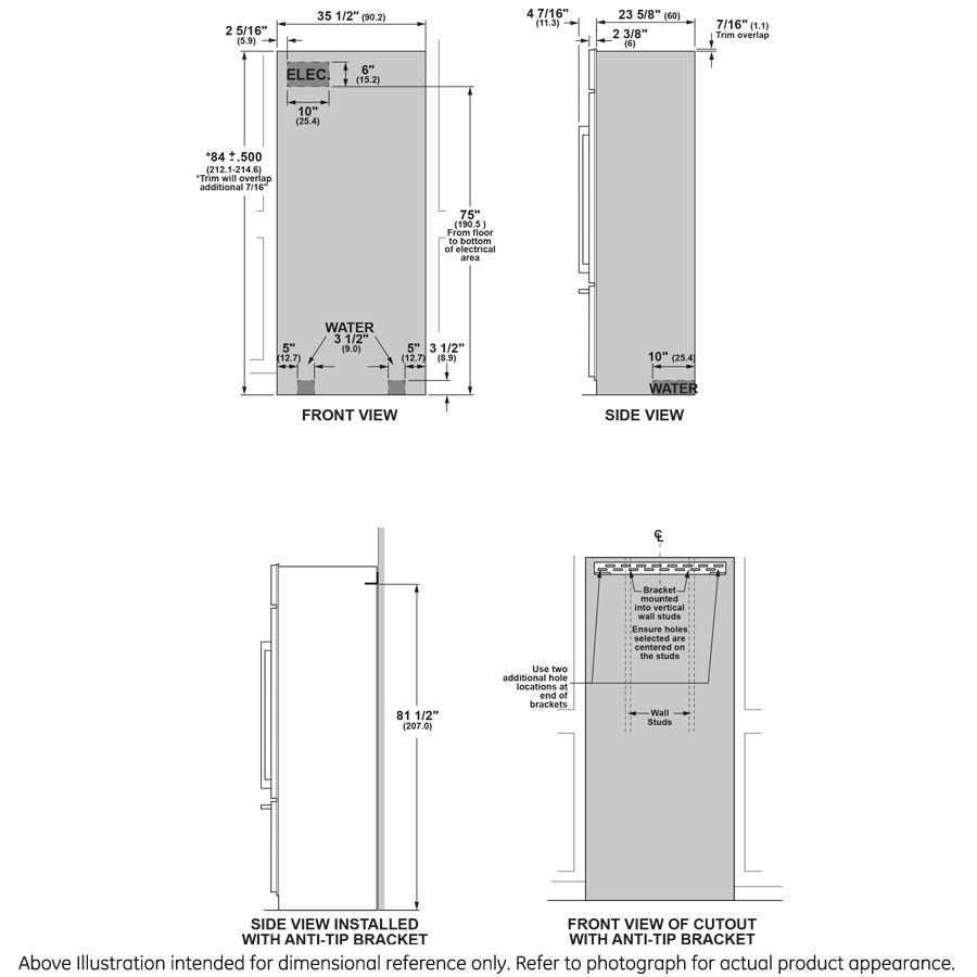 Cafe CDB36LP2PS1 Stainless Steel, Left Hinge