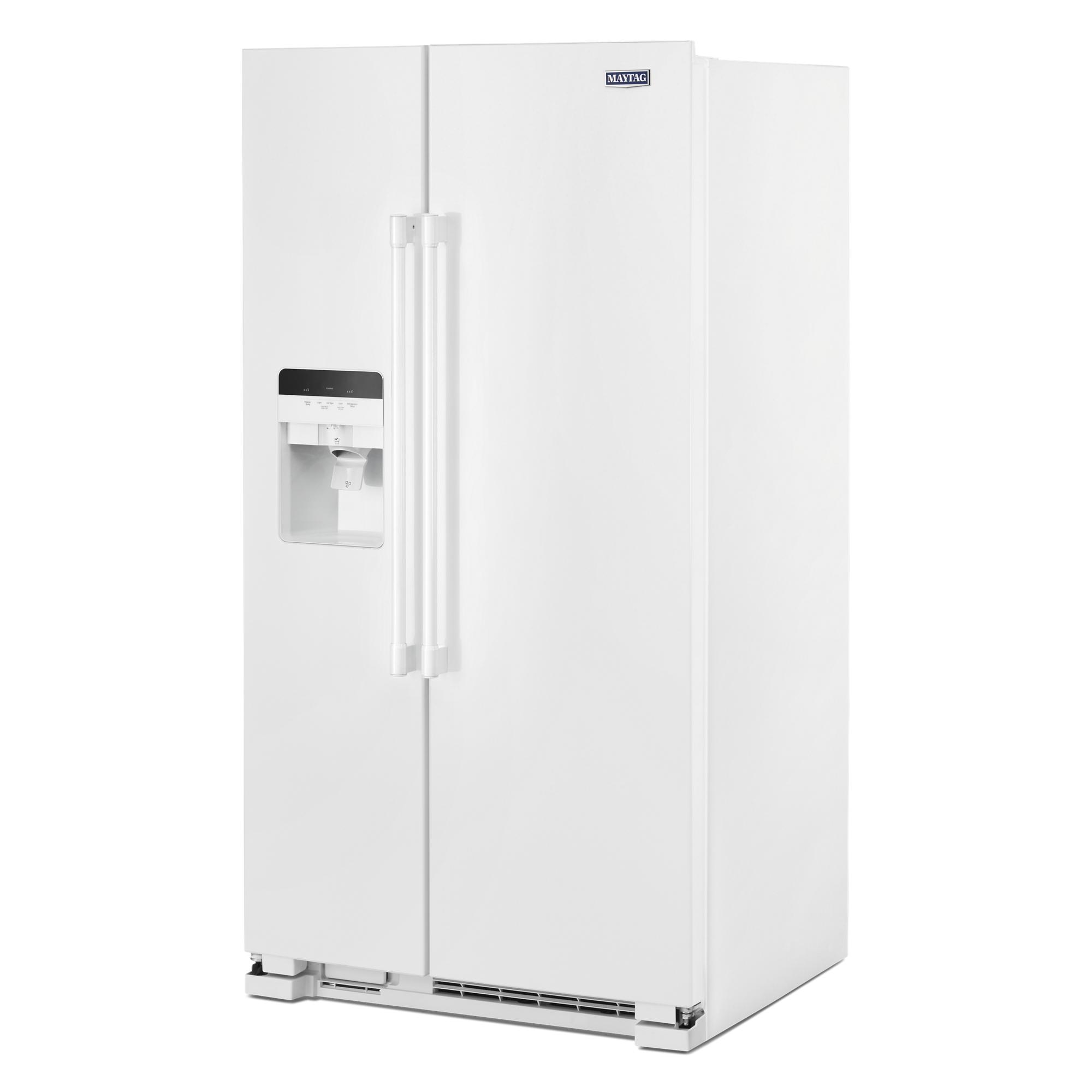 白　マレーちゃん　SS Maytag MSS25C4MGW 36 Inch Freestanding Side by Side Refrigerator