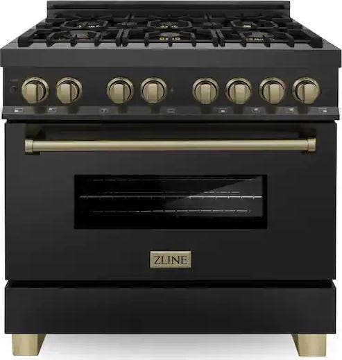Black Stainless Steel with Champagne Bronze Accents