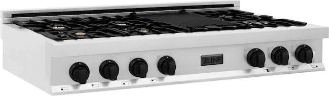 Zline RTZ48MB Stainless Steel and Matte Black Accents