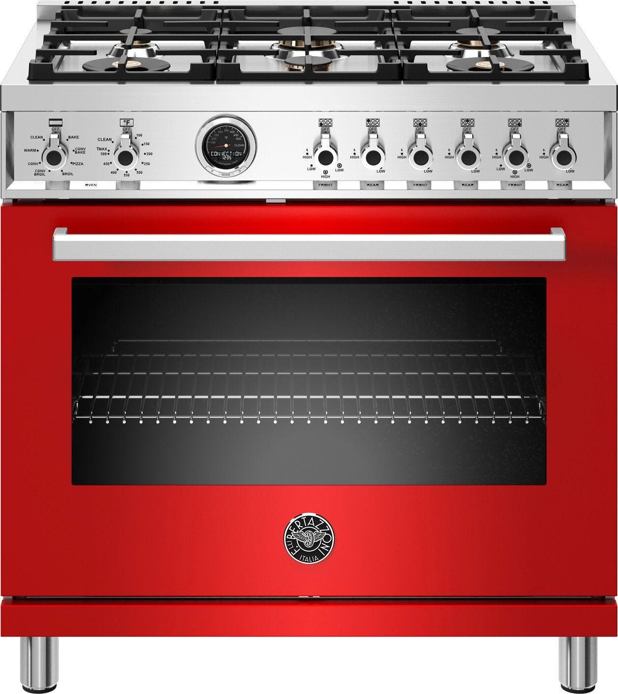 Bertazzoni PROF366DFSROTLP Rosso, Liquid Propane