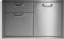 30 Inch Trash Center and Double Drawers